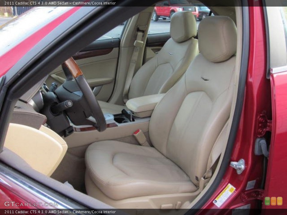 Cashmere/Cocoa Interior Front Seat for the 2011 Cadillac CTS 4 3.0 AWD Sedan #73772252