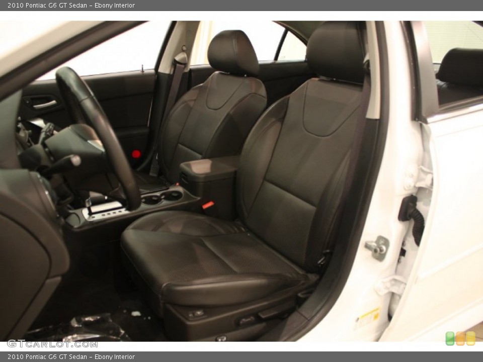 Ebony Interior Front Seat for the 2010 Pontiac G6 GT Sedan #73772261