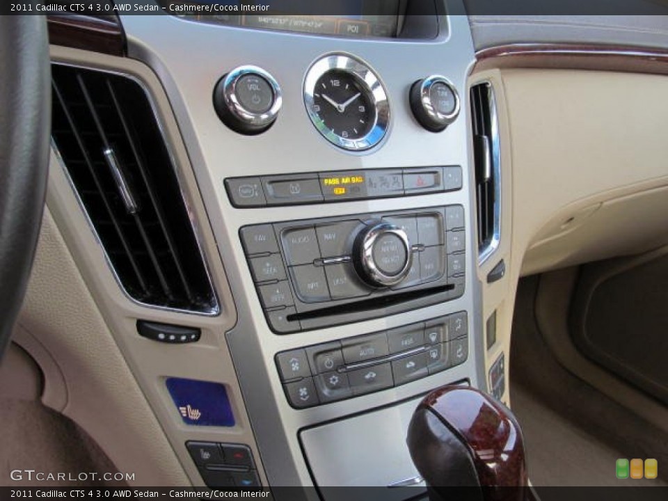 Cashmere/Cocoa Interior Controls for the 2011 Cadillac CTS 4 3.0 AWD Sedan #73772291