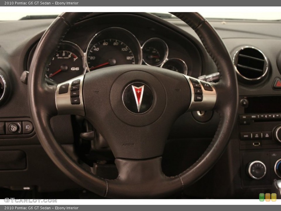 Ebony Interior Steering Wheel for the 2010 Pontiac G6 GT Sedan #73772297