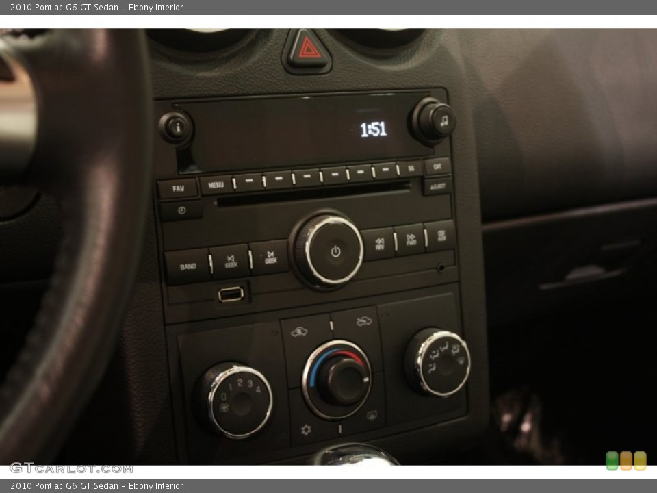 Ebony Interior Audio System for the 2010 Pontiac G6 GT Sedan #73772348