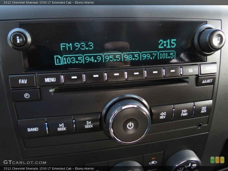 Ebony Interior Audio System for the 2012 Chevrolet Silverado 1500 LT Extended Cab #73773143