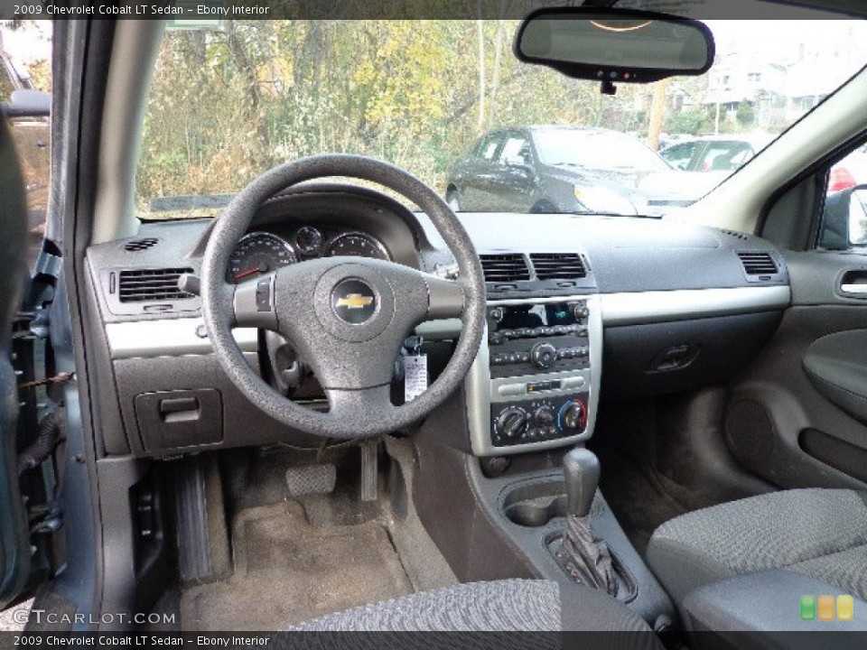 Ebony Interior Dashboard for the 2009 Chevrolet Cobalt LT Sedan #73776746