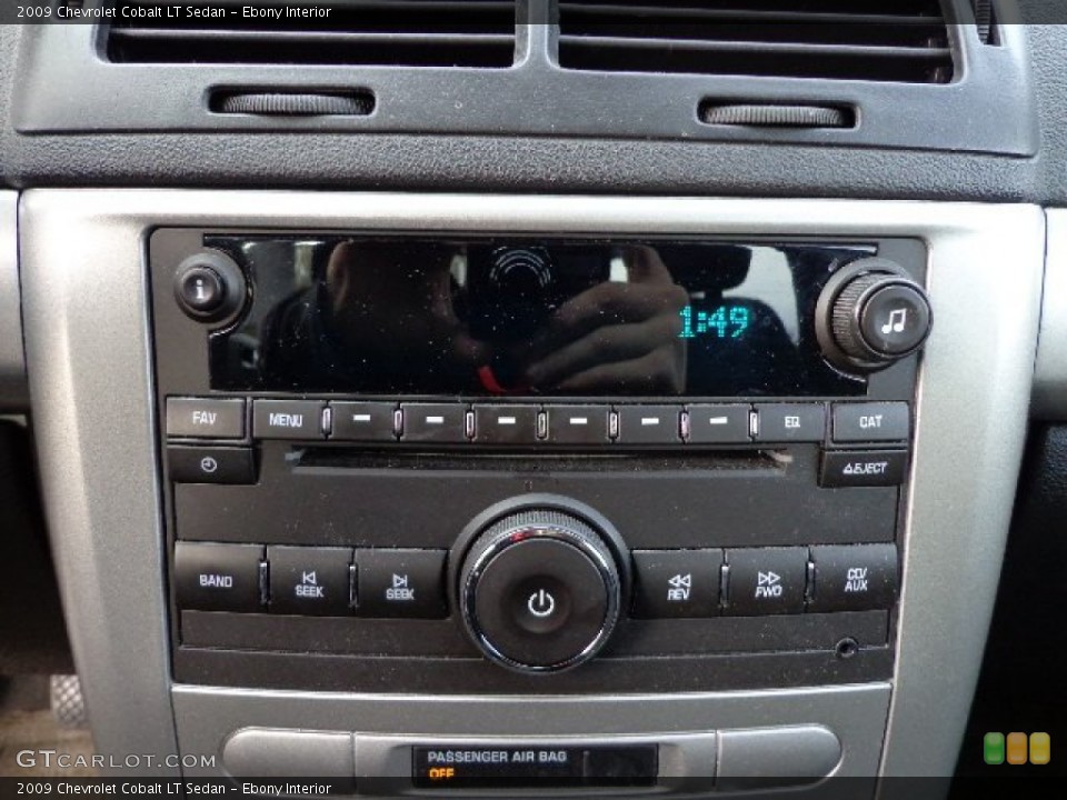 Ebony Interior Audio System for the 2009 Chevrolet Cobalt LT Sedan #73776998