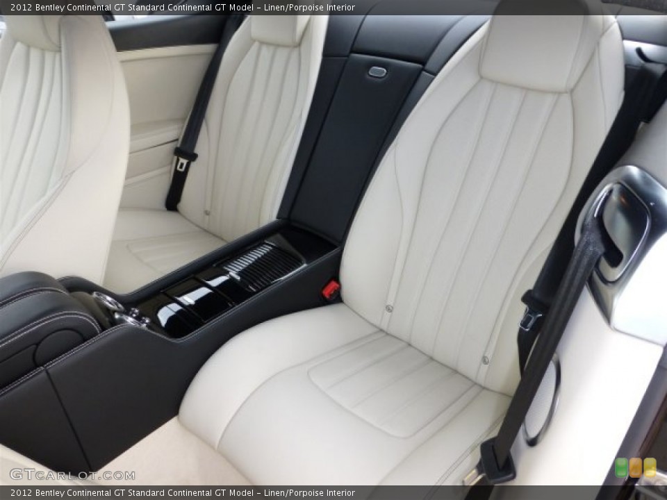 Linen/Porpoise Interior Rear Seat for the 2012 Bentley Continental GT  #73777037