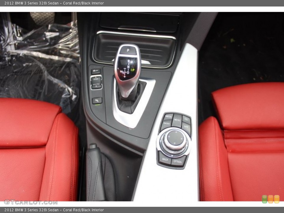 Coral Red/Black Interior Transmission for the 2012 BMW 3 Series 328i Sedan #73778102