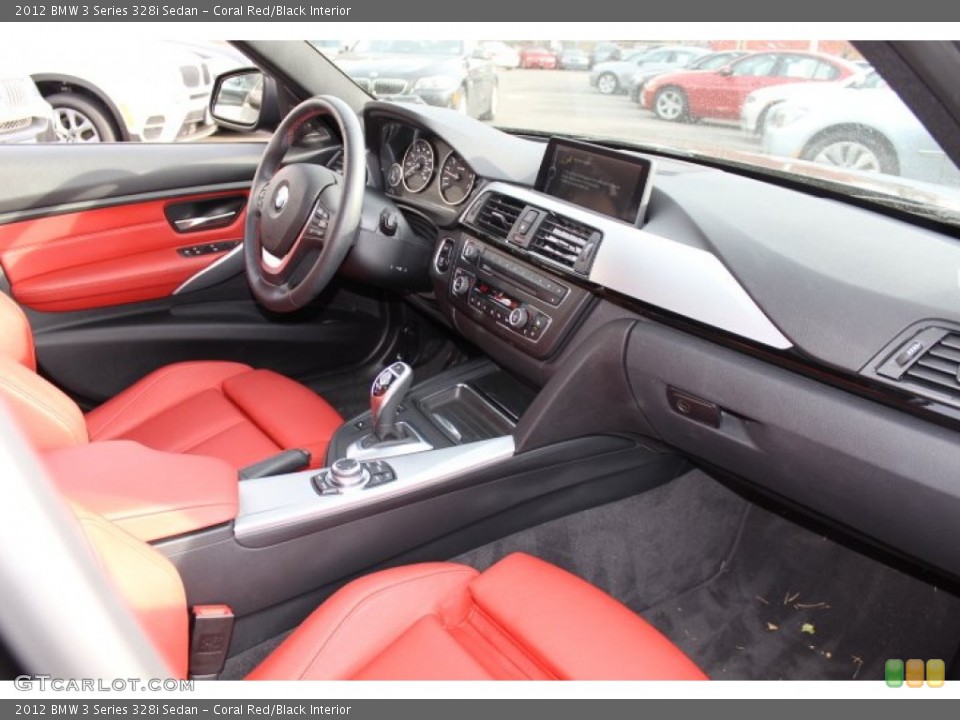Coral Red/Black Interior Dashboard for the 2012 BMW 3 Series 328i Sedan #73778273