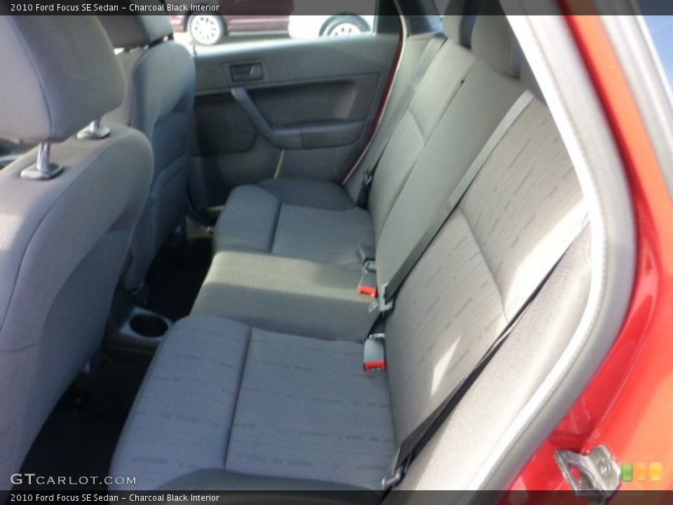 Charcoal Black Interior Rear Seat for the 2010 Ford Focus SE Sedan #73778345