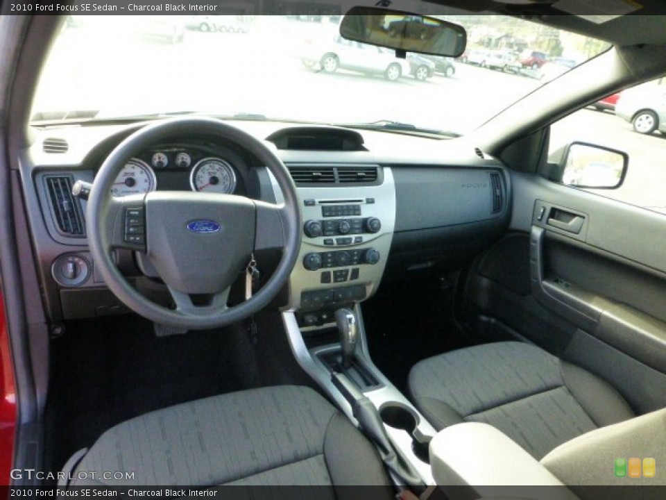 Charcoal Black Interior Prime Interior for the 2010 Ford Focus SE Sedan #73778360