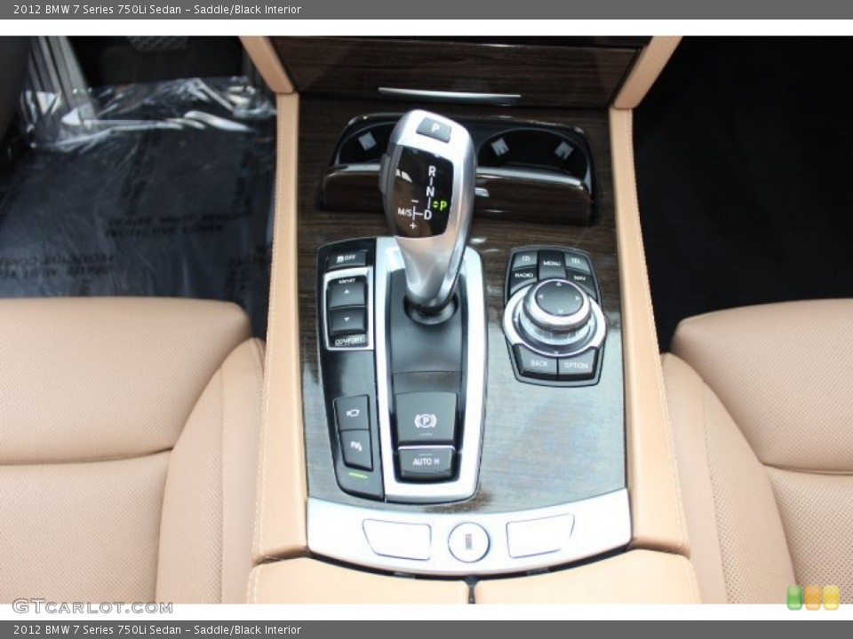 Saddle/Black Interior Transmission for the 2012 BMW 7 Series 750Li Sedan #73778618