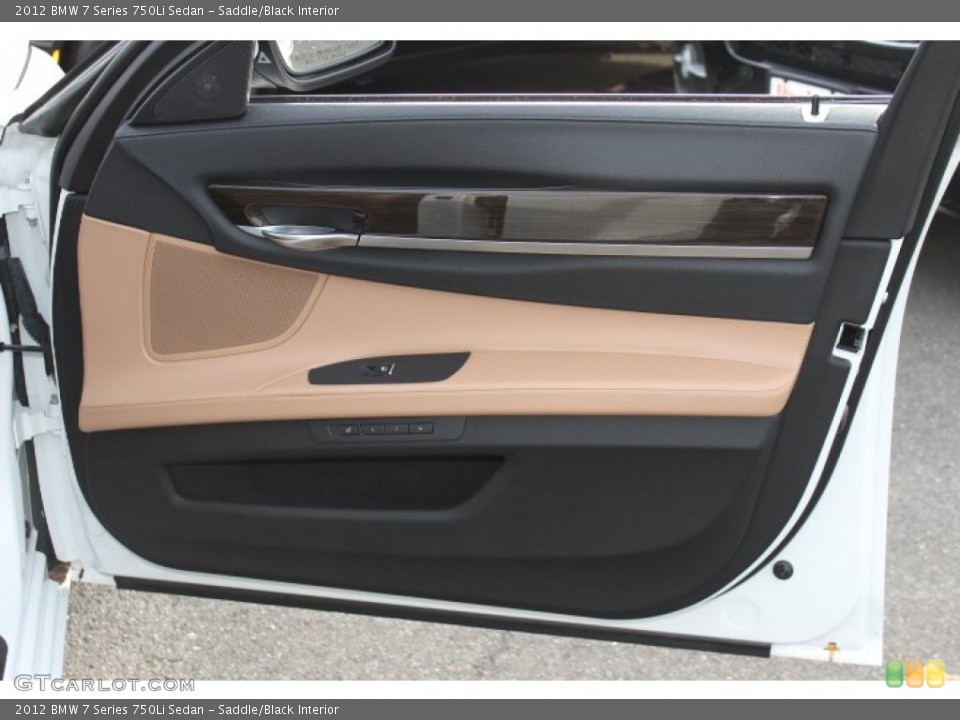 Saddle/Black Interior Door Panel for the 2012 BMW 7 Series 750Li Sedan #73778765