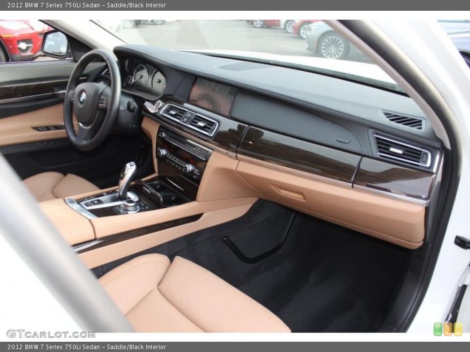 Saddle/Black Interior Dashboard for the 2012 BMW 7 Series 750Li Sedan #73778783