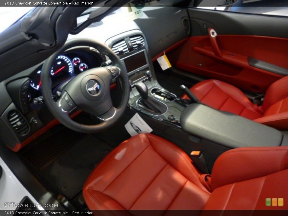 Red Interior Prime Interior for the 2013 Chevrolet Corvette Convertible #73779353