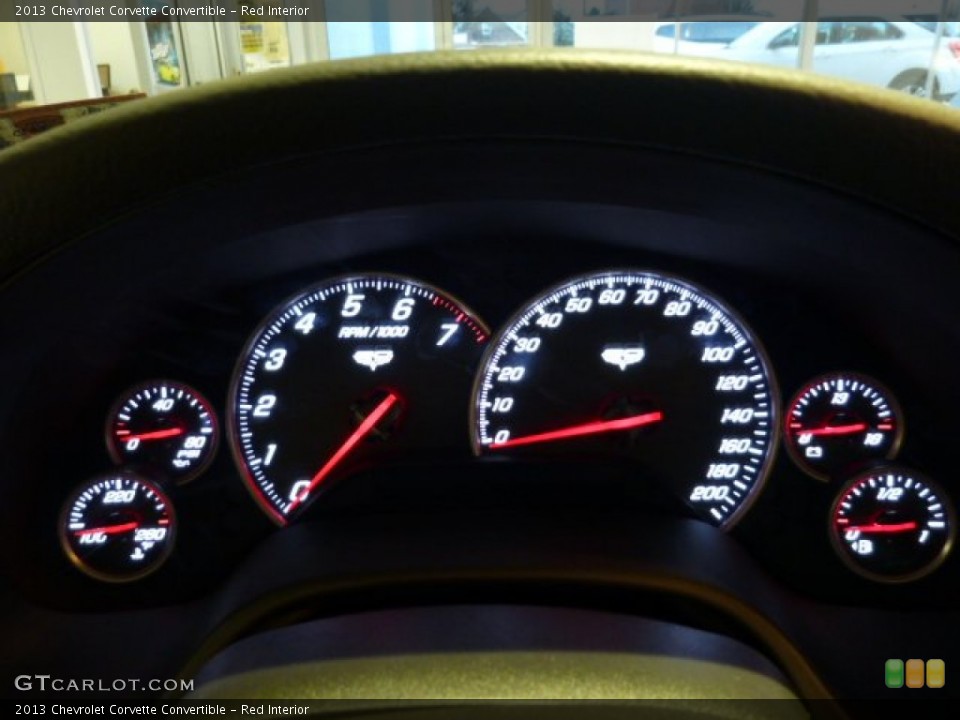 Red Interior Gauges for the 2013 Chevrolet Corvette Convertible #73779425
