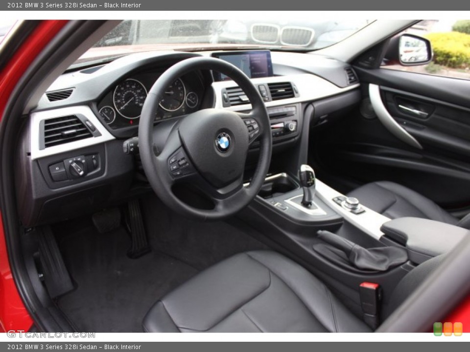 Black Interior Prime Interior for the 2012 BMW 3 Series 328i Sedan #73782329