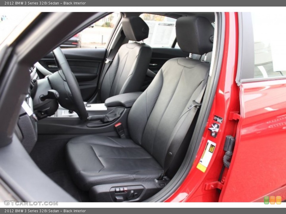 Black Interior Front Seat for the 2012 BMW 3 Series 328i Sedan #73782358