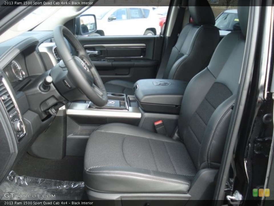 Black Interior Photo for the 2013 Ram 1500 Sport Quad Cab 4x4 #73782413