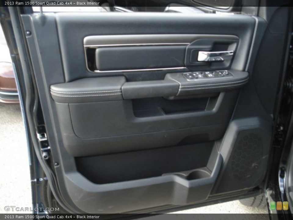 Black Interior Door Panel for the 2013 Ram 1500 Sport Quad Cab 4x4 #73782428