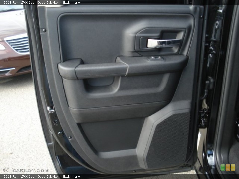 Black Interior Door Panel for the 2013 Ram 1500 Sport Quad Cab 4x4 #73782455