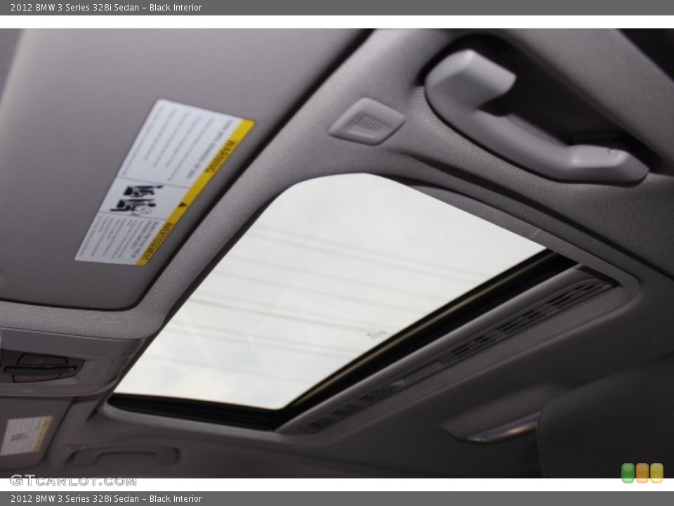 Black Interior Sunroof for the 2012 BMW 3 Series 328i Sedan #73782484
