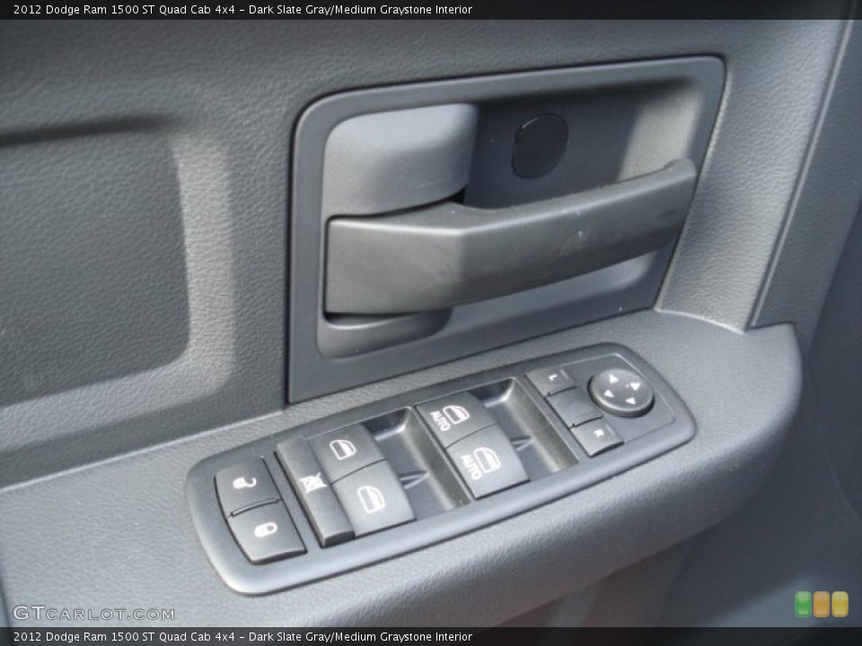 Dark Slate Gray/Medium Graystone Interior Controls for the 2012 Dodge Ram 1500 ST Quad Cab 4x4 #73782741