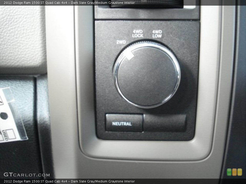 Dark Slate Gray/Medium Graystone Interior Controls for the 2012 Dodge Ram 1500 ST Quad Cab 4x4 #73782773