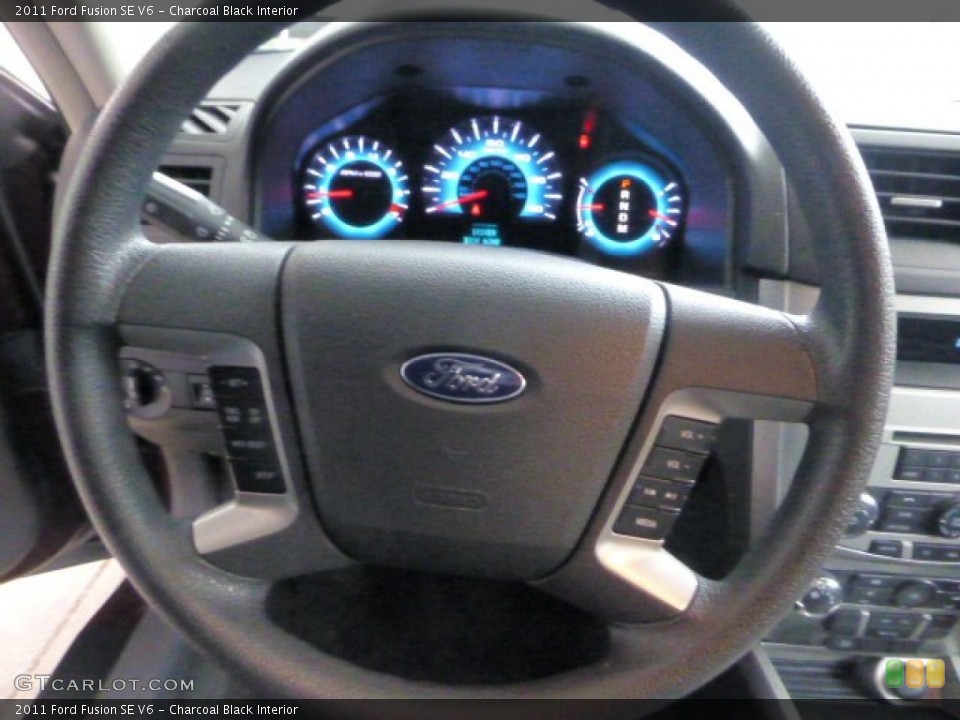 Charcoal Black Interior Steering Wheel for the 2011 Ford Fusion SE V6 #73783727