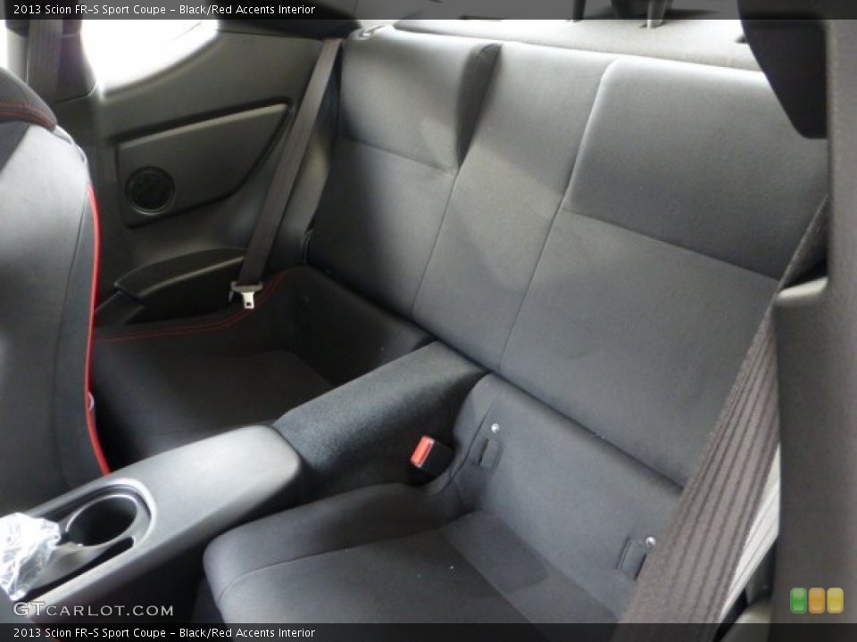 Black/Red Accents Interior Rear Seat for the 2013 Scion FR-S Sport Coupe #73784276