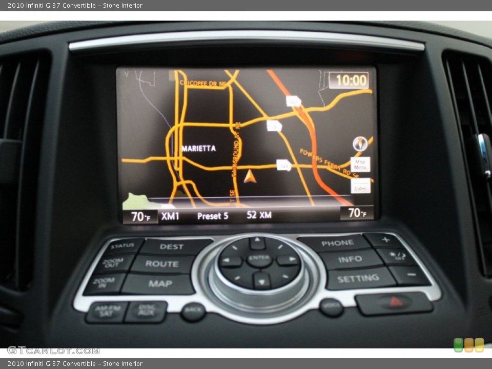 Stone Interior Navigation for the 2010 Infiniti G 37 Convertible #73784489