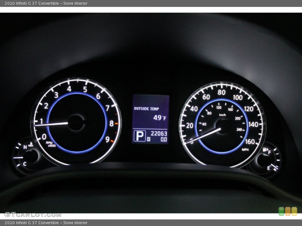Stone Interior Gauges for the 2010 Infiniti G 37 Convertible #73784527