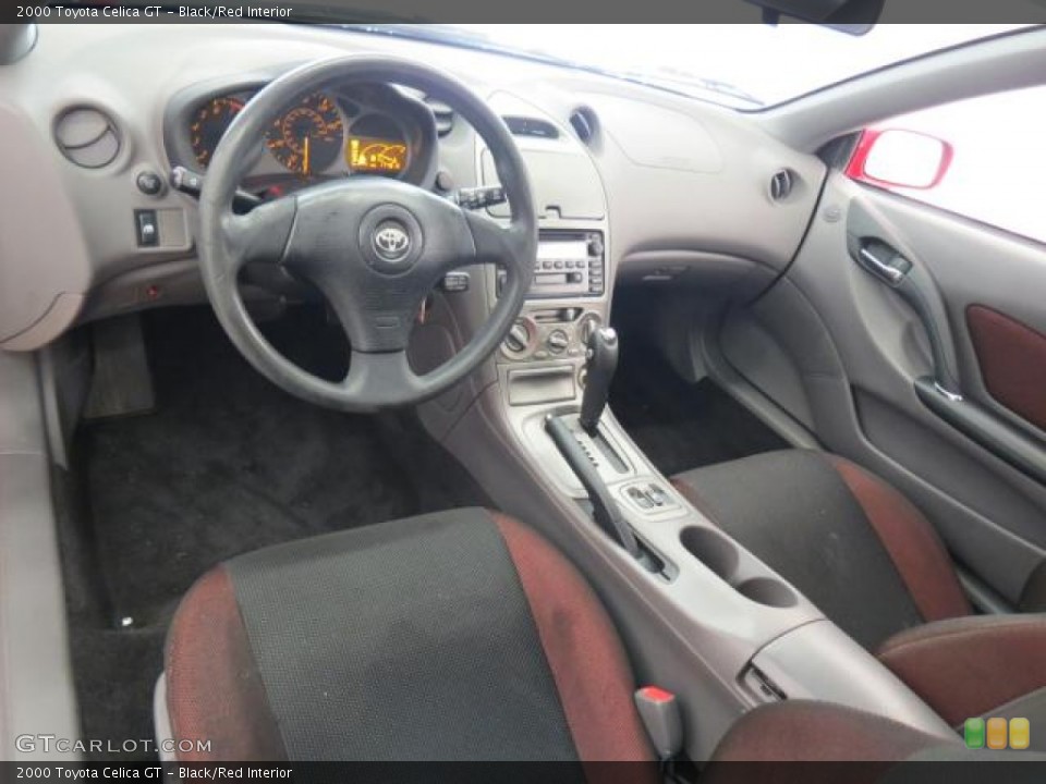 Black/Red Interior Prime Interior for the 2000 Toyota Celica GT #73785299