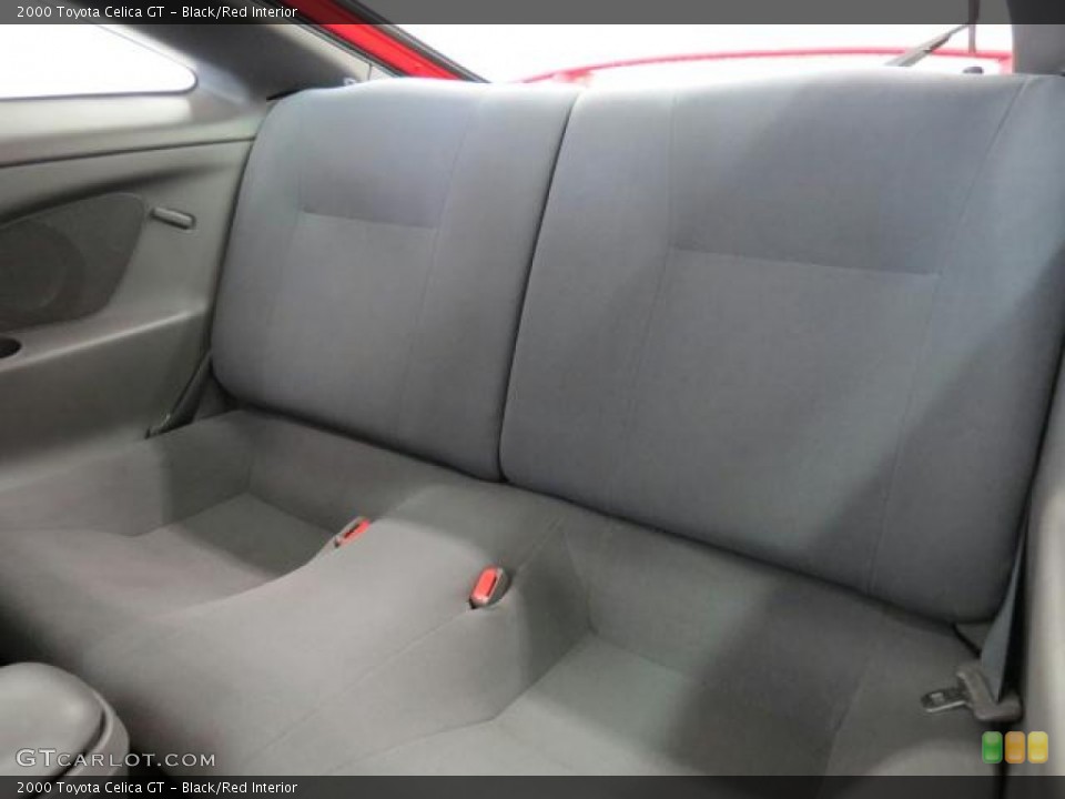 Black/Red Interior Rear Seat for the 2000 Toyota Celica GT #73785312