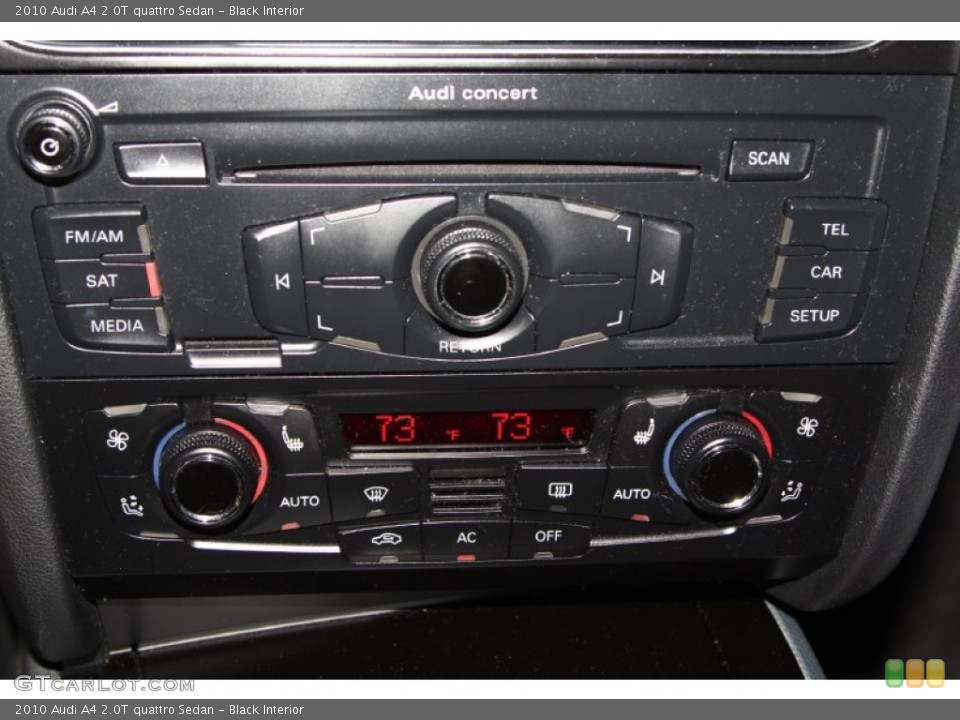 Black Interior Controls for the 2010 Audi A4 2.0T quattro Sedan #73785313