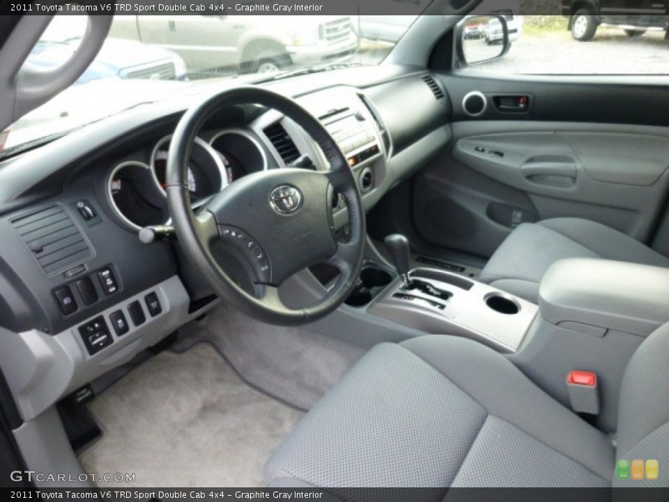 Graphite Gray Interior Prime Interior for the 2011 Toyota Tacoma V6 TRD Sport Double Cab 4x4 #73786289