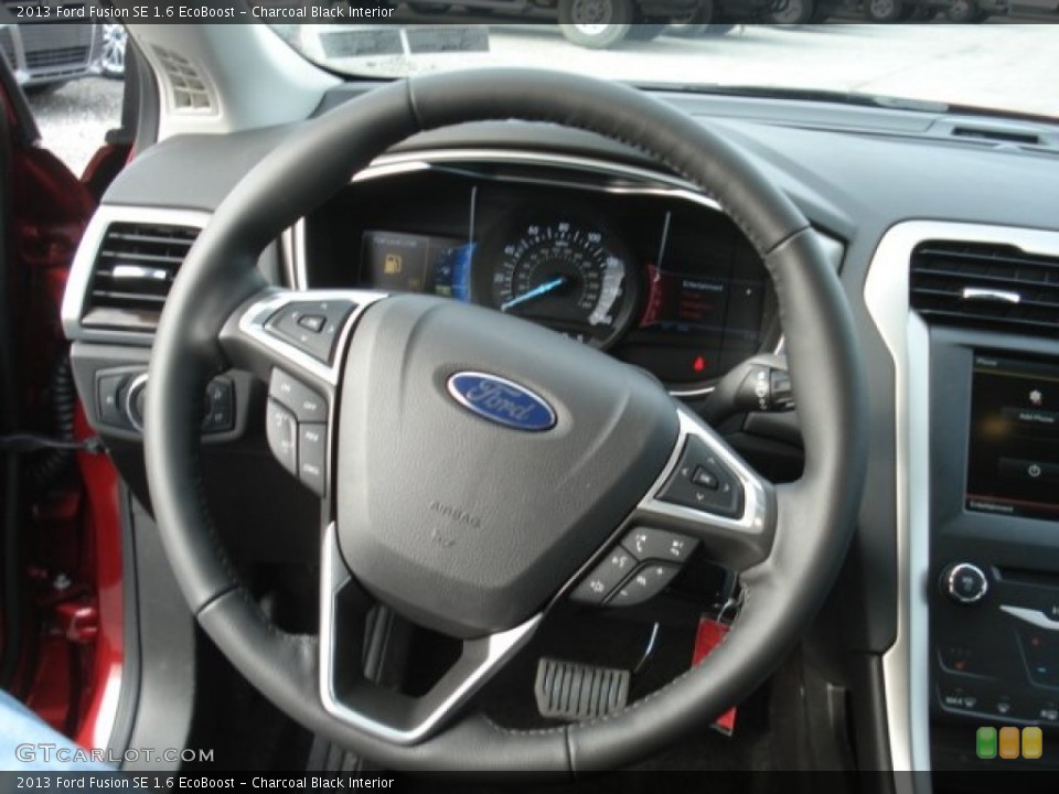 Charcoal Black Interior Steering Wheel for the 2013 Ford Fusion SE 1.6 EcoBoost #73786298