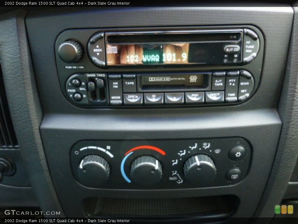 Dark Slate Gray Interior Controls for the 2002 Dodge Ram 1500 SLT Quad Cab 4x4 #73786880