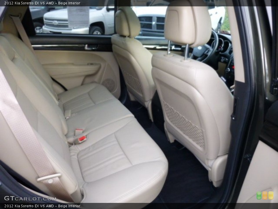 Beige Interior Rear Seat for the 2012 Kia Sorento EX V6 AWD #73787838