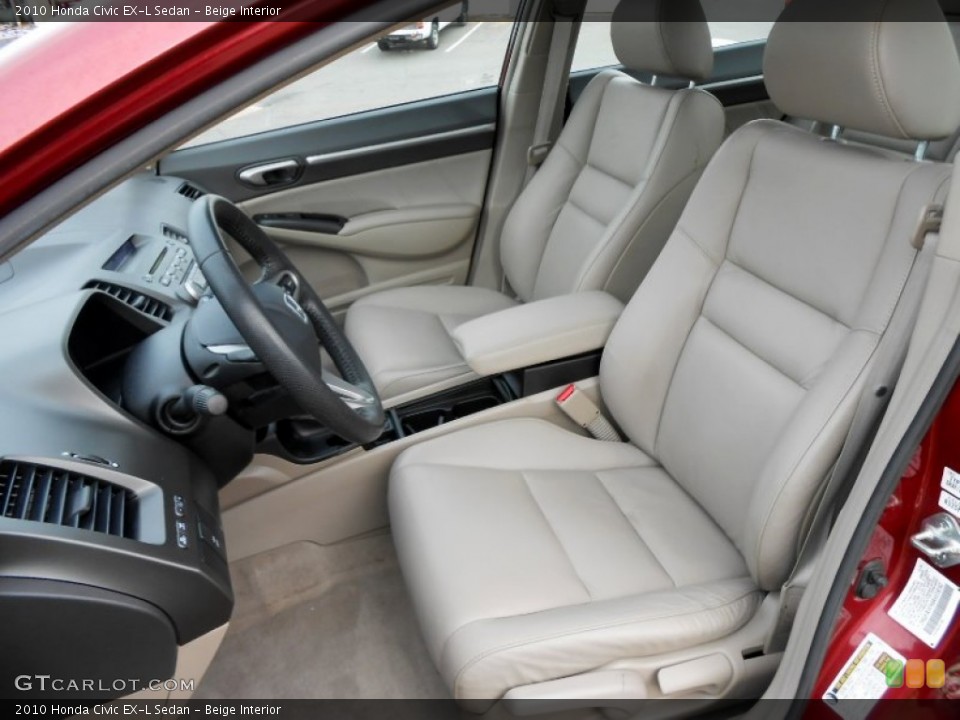 Beige Interior Front Seat for the 2010 Honda Civic EX-L Sedan #73788158
