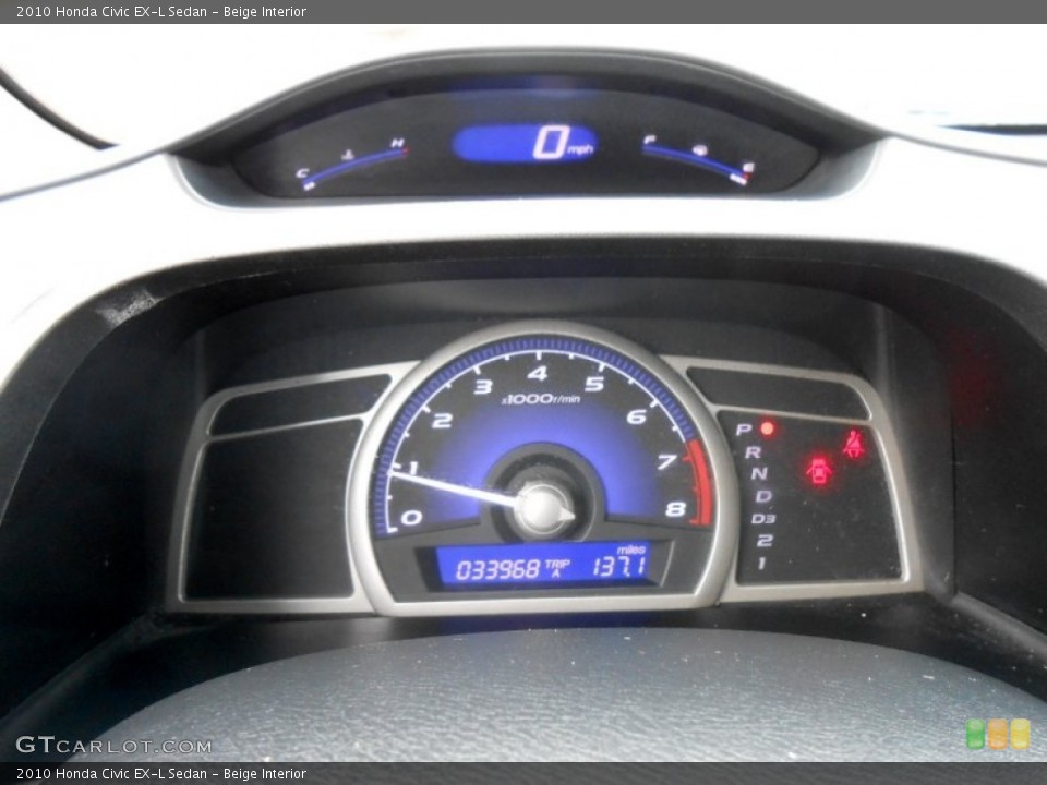 Beige Interior Gauges for the 2010 Honda Civic EX-L Sedan #73788218