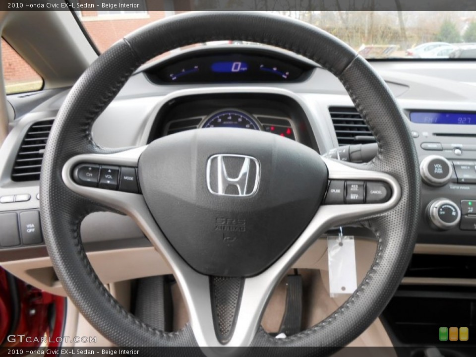 Beige Interior Steering Wheel for the 2010 Honda Civic EX-L Sedan #73788245