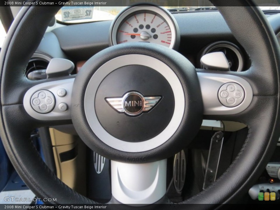 Gravity Tuscan Beige Interior Steering Wheel for the 2008 Mini Cooper S Clubman #73789664