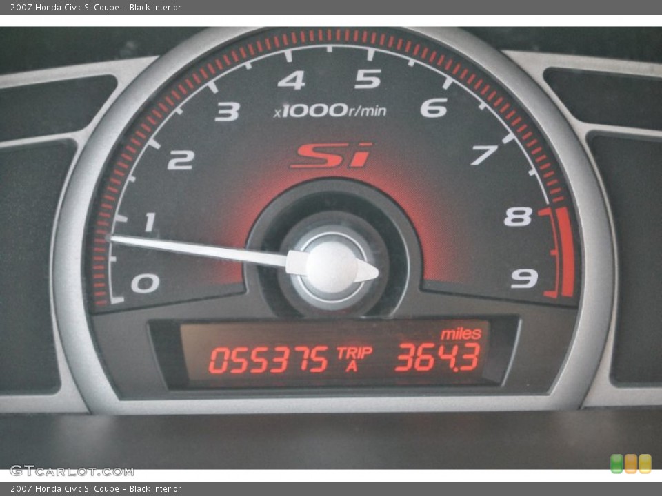 Black Interior Gauges for the 2007 Honda Civic Si Coupe #73789784