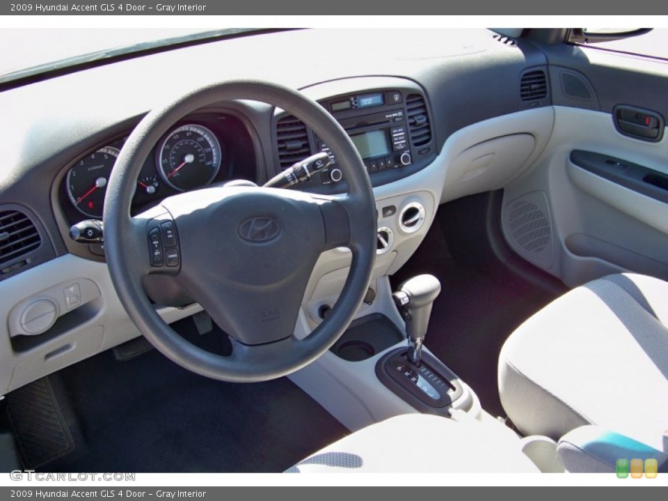 Gray Interior Prime Interior for the 2009 Hyundai Accent GLS 4 Door #73790099