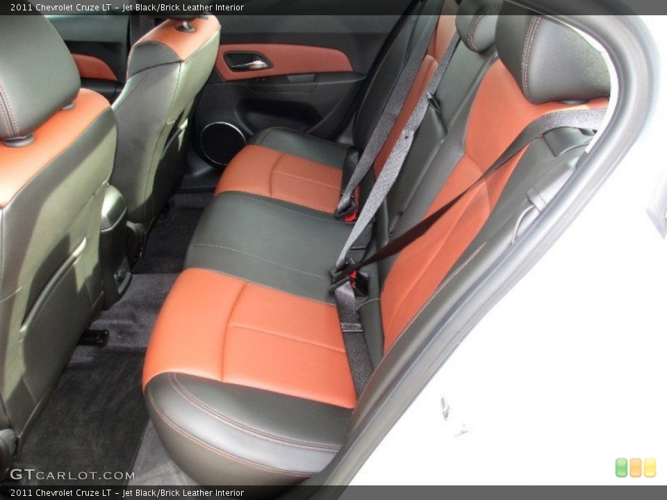 Jet Black/Brick Leather Interior Rear Seat for the 2011 Chevrolet Cruze LT #73790819