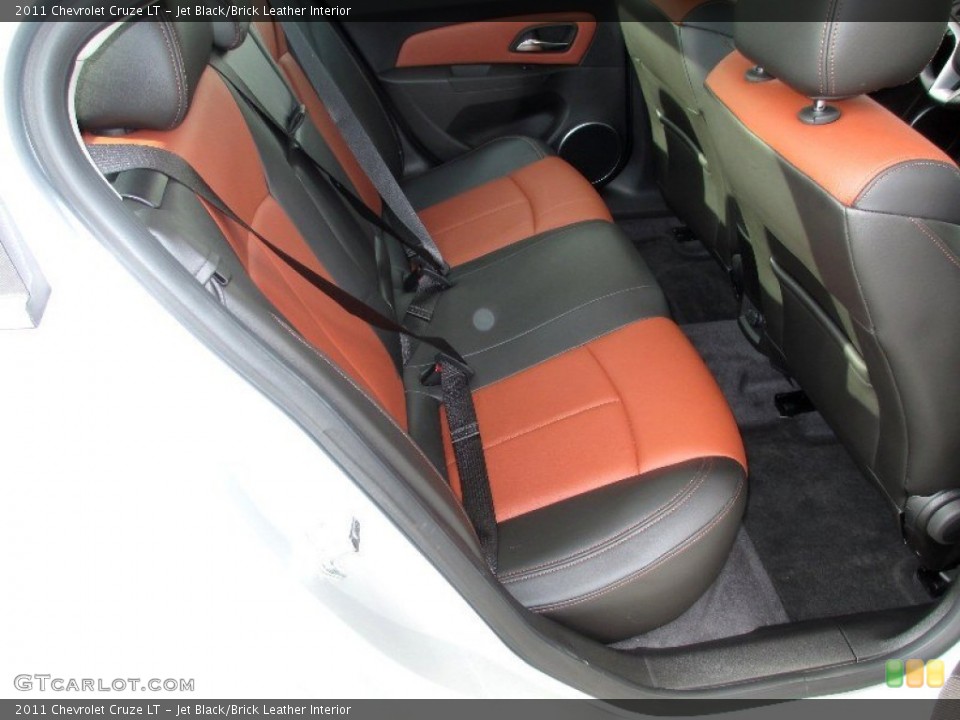 Jet Black/Brick Leather Interior Rear Seat for the 2011 Chevrolet Cruze LT #73790852