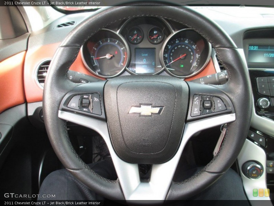 Jet Black/Brick Leather Interior Steering Wheel for the 2011 Chevrolet Cruze LT #73790870