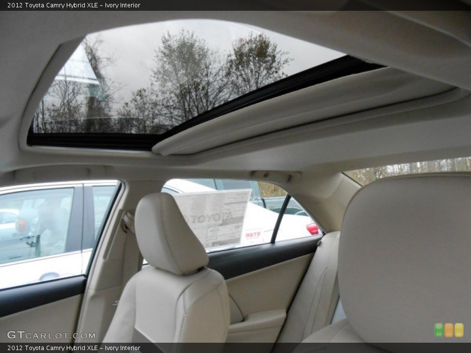 Ivory Interior Sunroof for the 2012 Toyota Camry Hybrid XLE #73791341