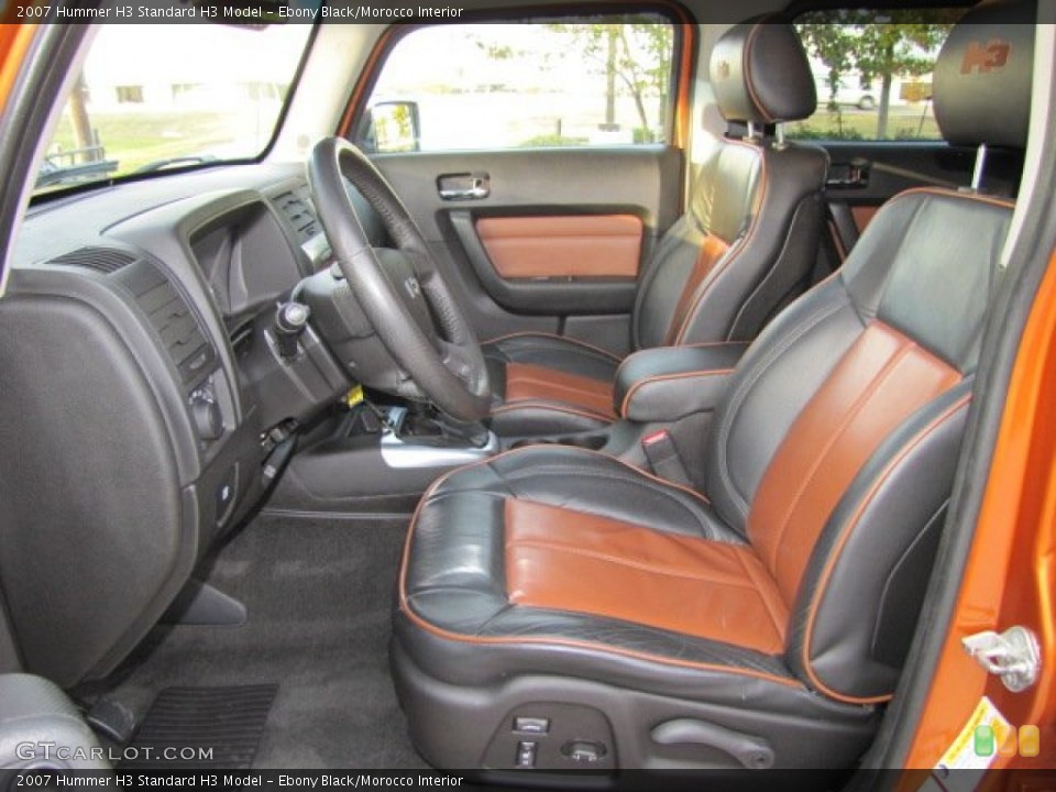Ebony Black/Morocco Interior Front Seat for the 2007 Hummer H3  #73793639