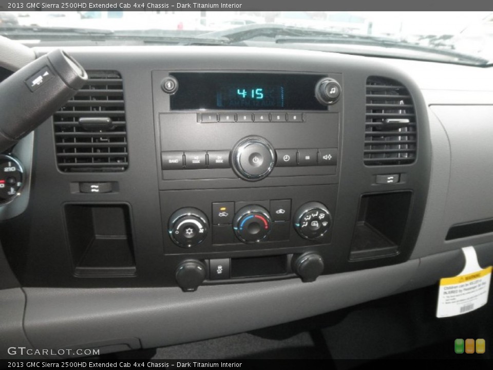 Dark Titanium Interior Controls for the 2013 GMC Sierra 2500HD Extended Cab 4x4 Chassis #73793787