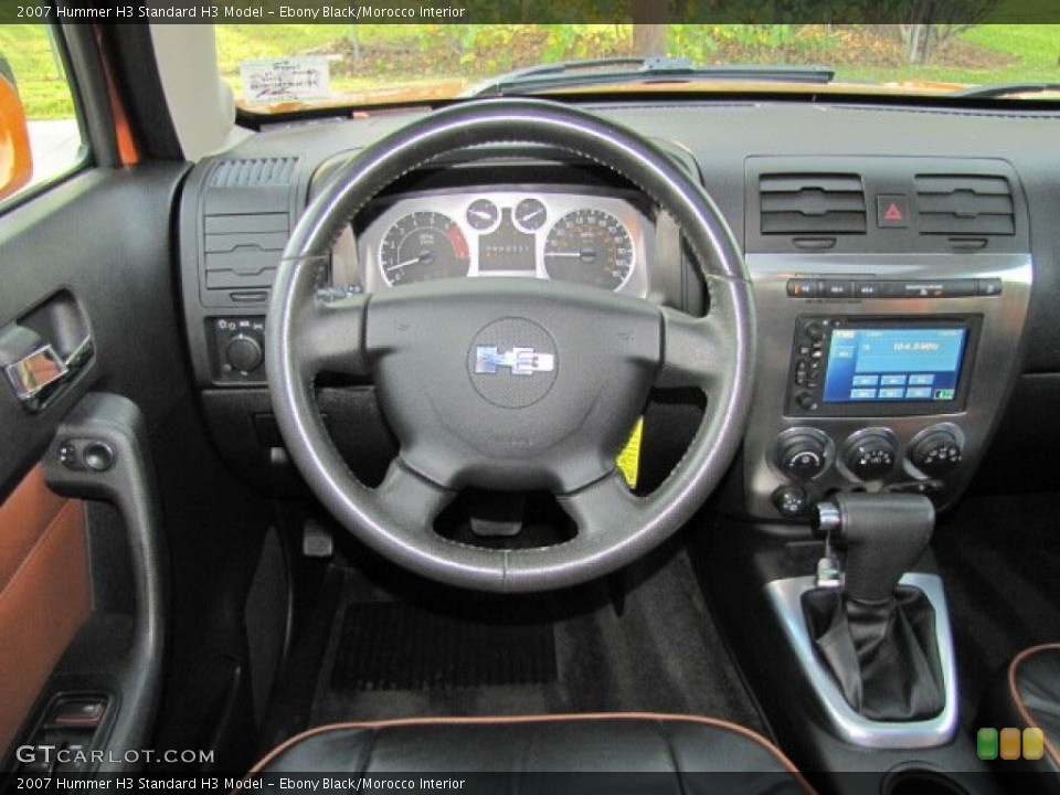Ebony Black/Morocco Interior Steering Wheel for the 2007 Hummer H3  #73793798